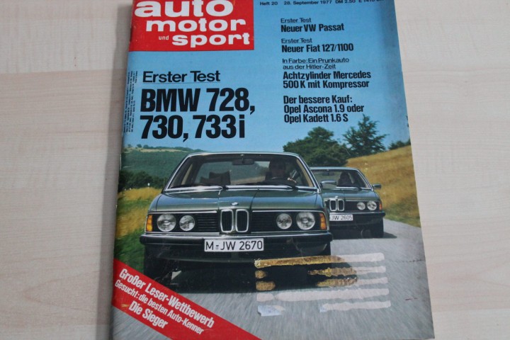 Deckblatt Auto Motor und Sport (20/1977)